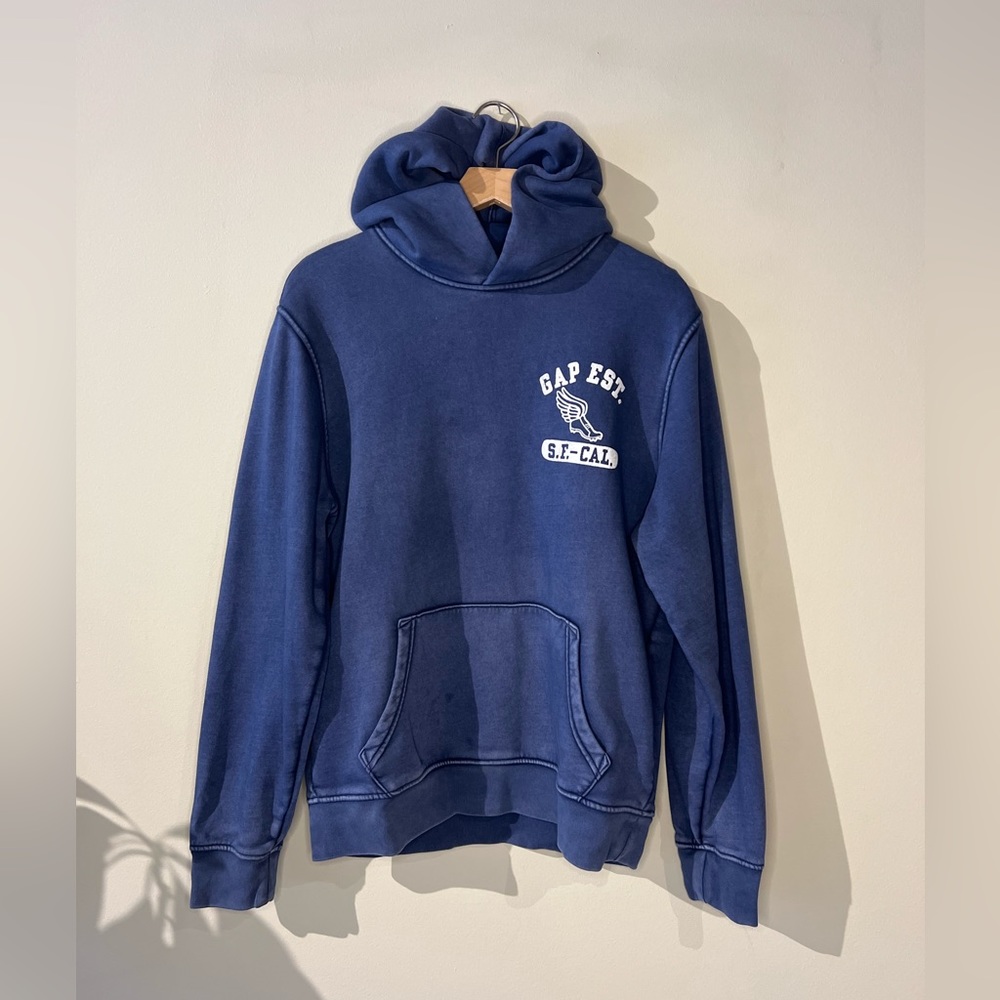 Gap Spring 2018 Marine Blue Varsity Fleece Hoodie